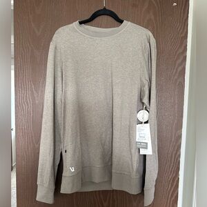 Vuori Men's Crew Sweatshirt in Taupe